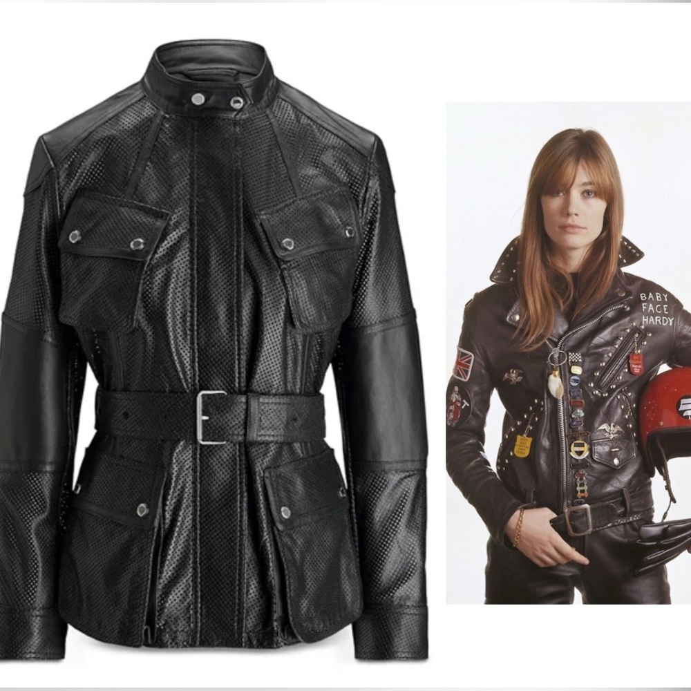 🖤sold🖤LAUREN RALPH LAUREN NWOT Perforated Leather Field motorcycle Jacket Sz 2